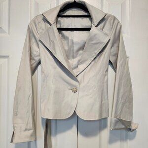 Satin Blazer, Pearl, Size 2